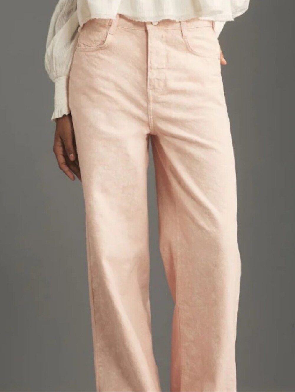 Pilcro A Line Floral Wide-Leg Jeans *34 * nwot